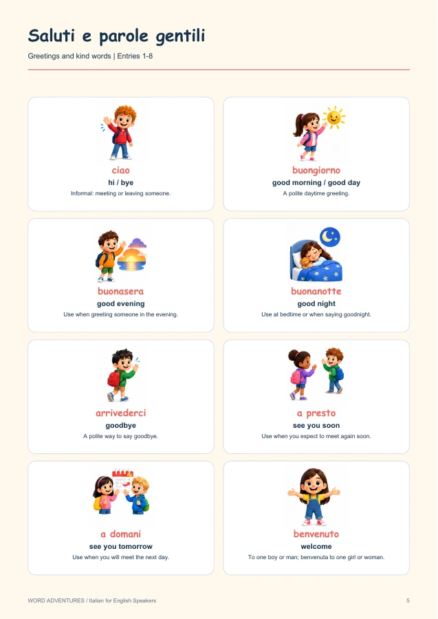 01 · See the meaning. A real page from the English-supported Italian ebook.